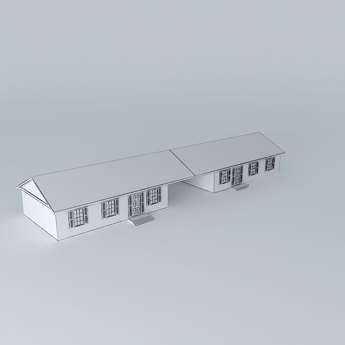 Paul Duplex House Free 3D model_3