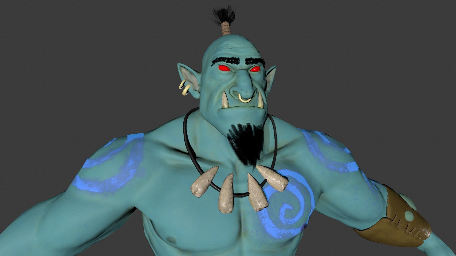 Ogre character  Low-poly 3D model_3