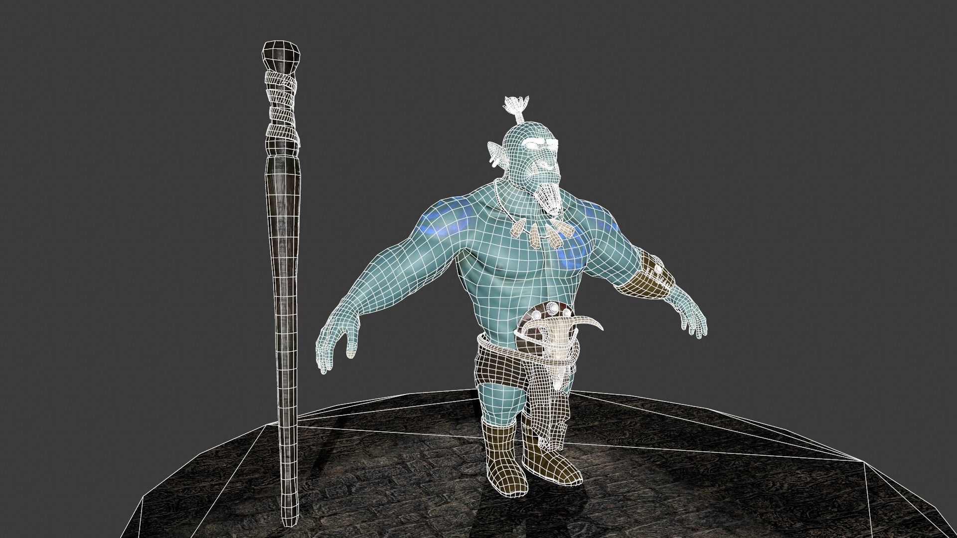 Ogre character  Low-poly 3D model_2