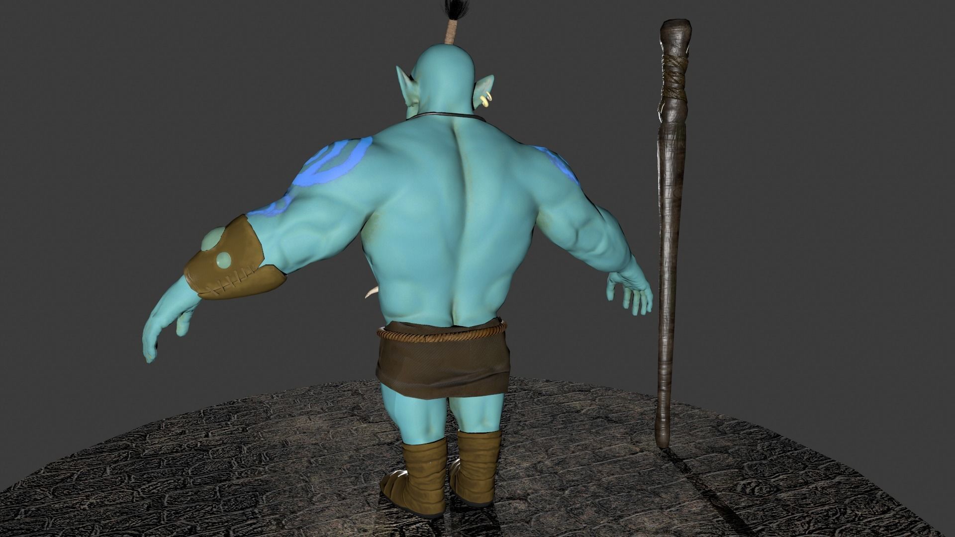 Ogre character  Low-poly 3D model_4