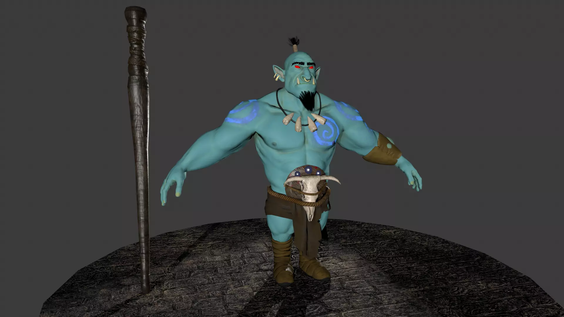 Ogre character  Low-poly 3D model_0