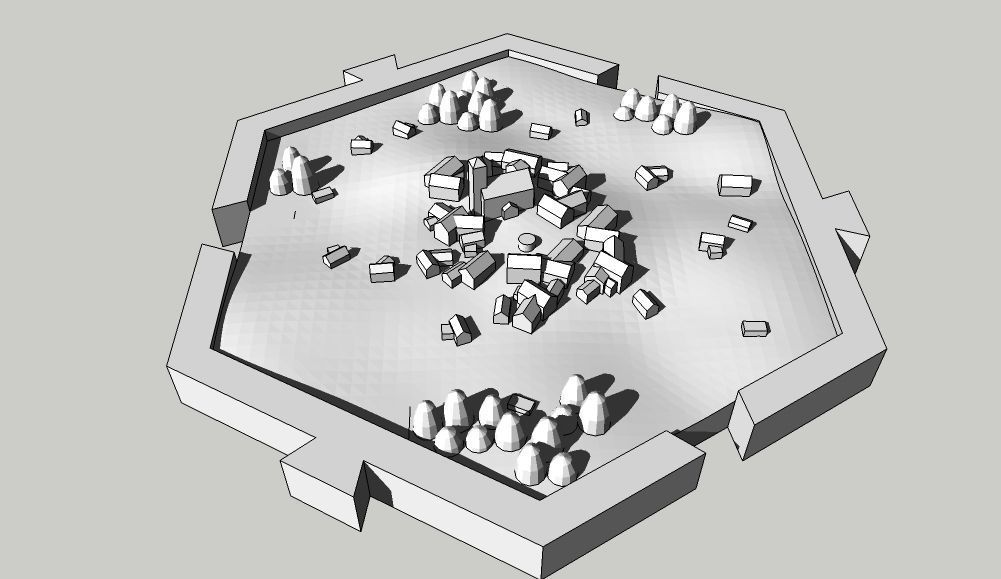 Medieval Campaing Hexagons 3D print model_7