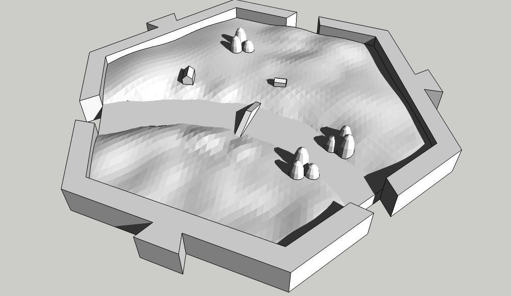 Medieval Campaing Hexagons 3D print model_4