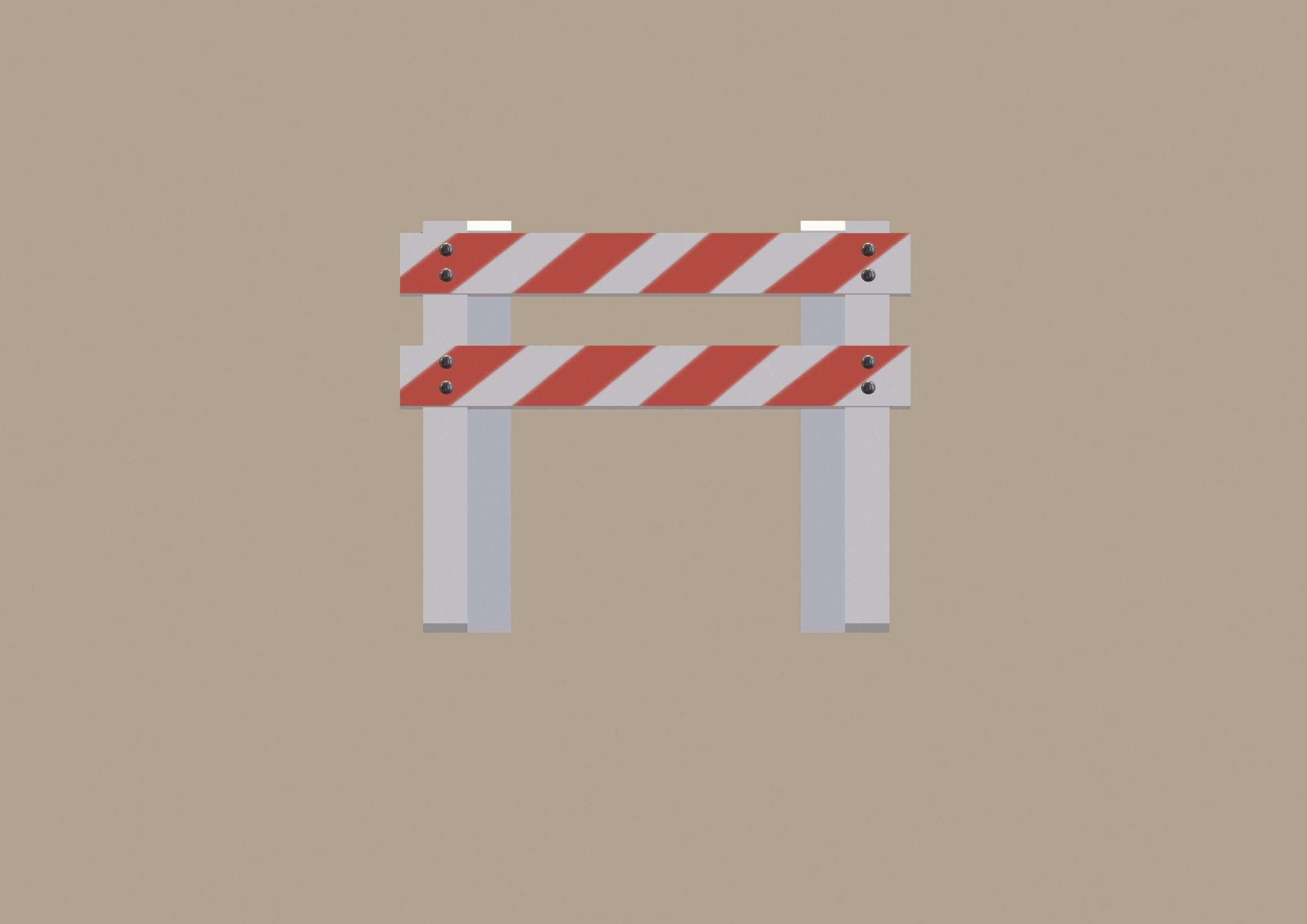 Safety Barrier 3D model_2