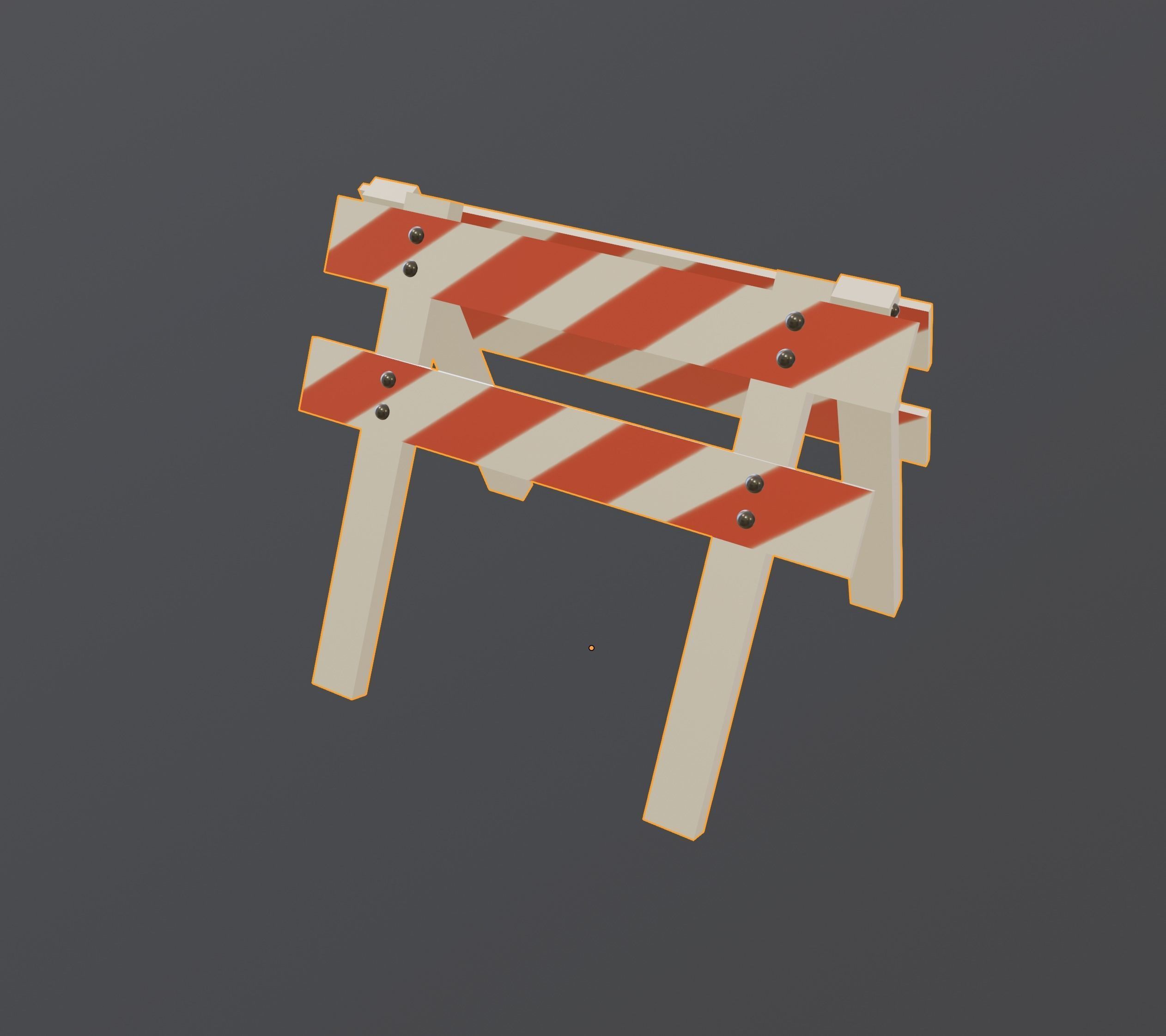 Safety Barrier 3D model_8