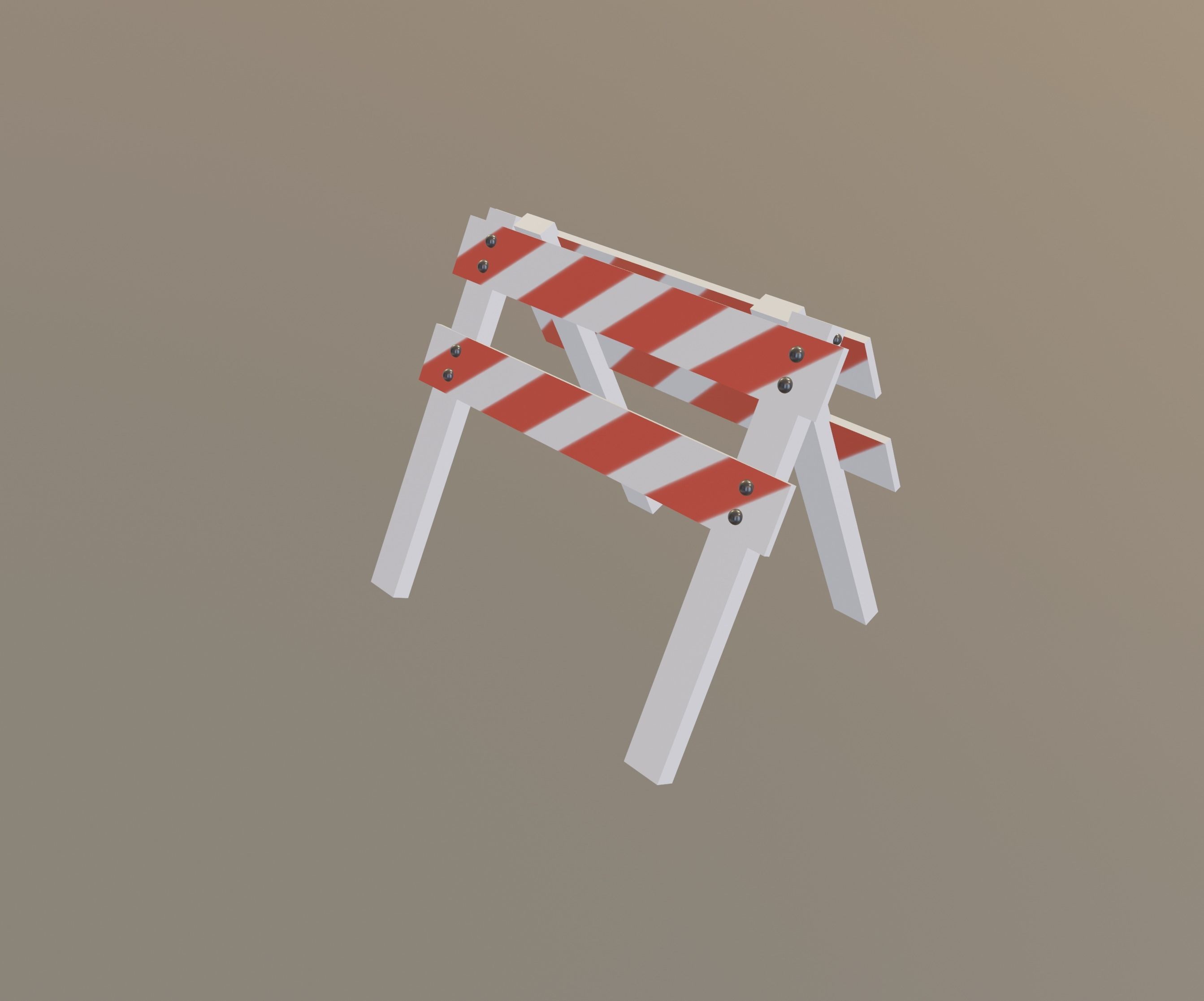 Safety Barrier 3D model_3