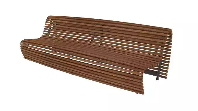 Long Park Chair 3D model