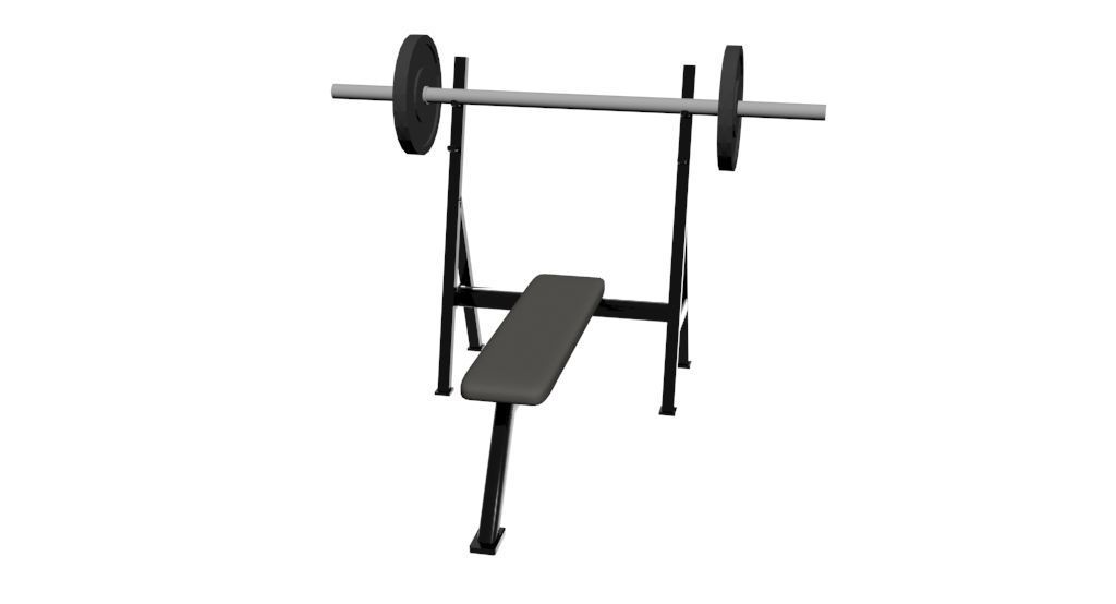 Bench Press 3d Model Low-poly 3D model_1