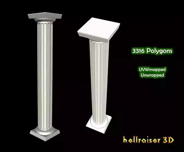 Pillar - Column Low-poly 3D model