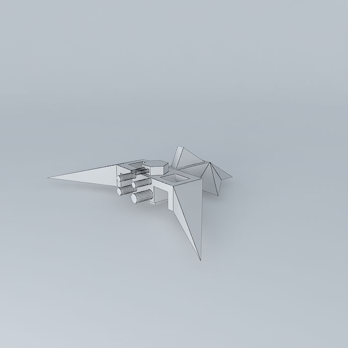 shark jet Free 3D model_3