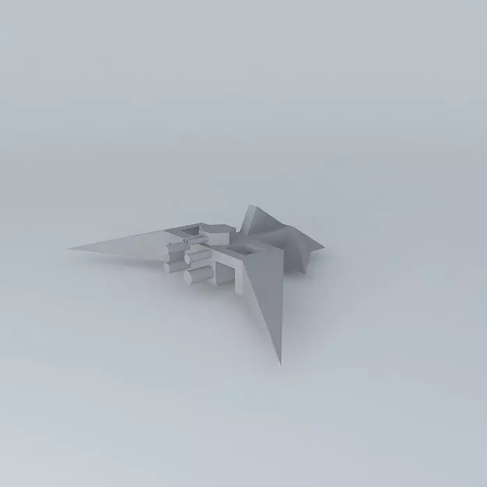 shark jet Free 3D model_0