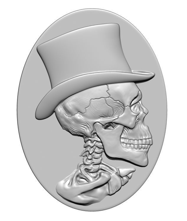 Skull Medal 3D print model_2
