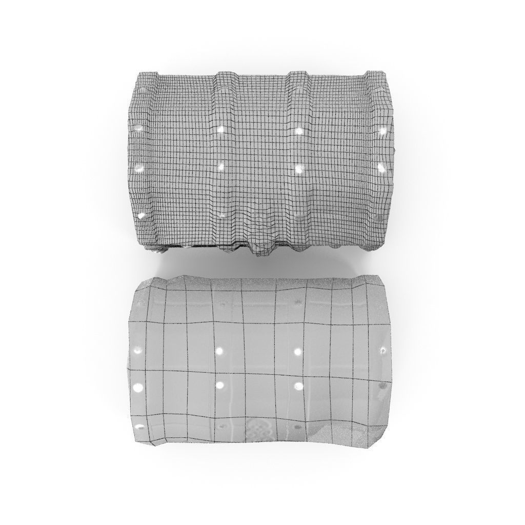 Chest 07 - Low and High Poly Low-poly 3D model_15