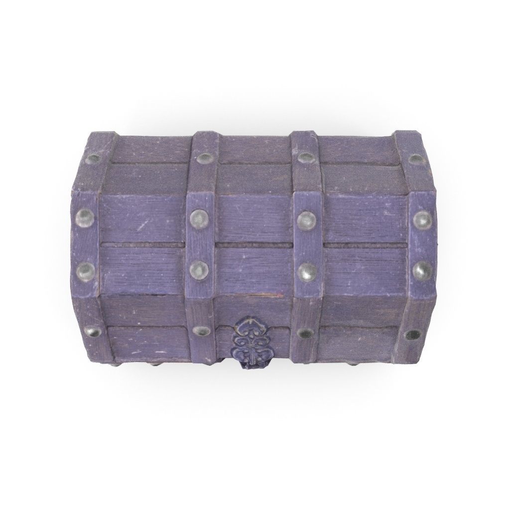 Chest 07 - Low and High Poly Low-poly 3D model_2