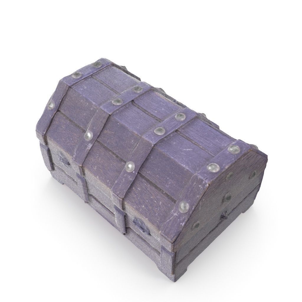 Chest 07 - Low and High Poly Low-poly 3D model_8