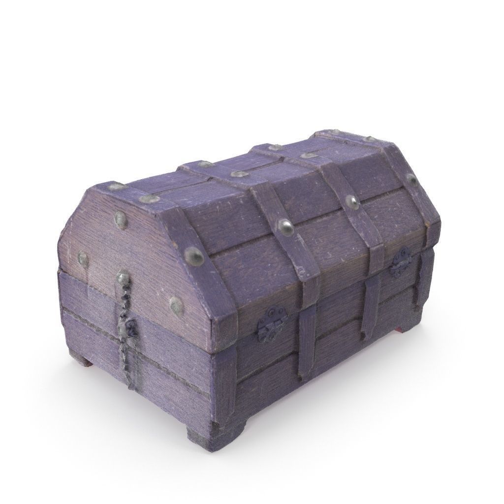 Chest 07 - Low and High Poly Low-poly 3D model_10