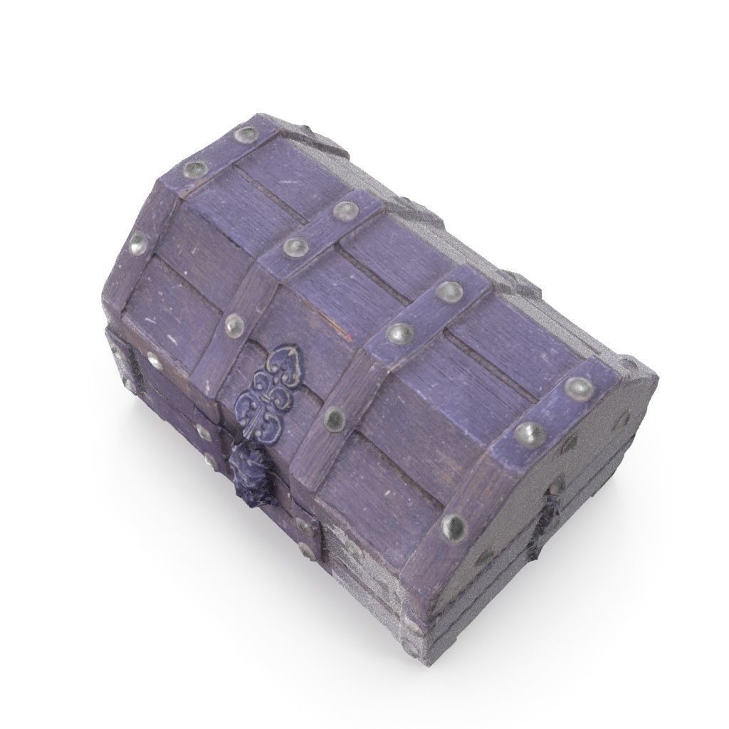 Chest 07 - Low and High Poly Low-poly 3D model_5