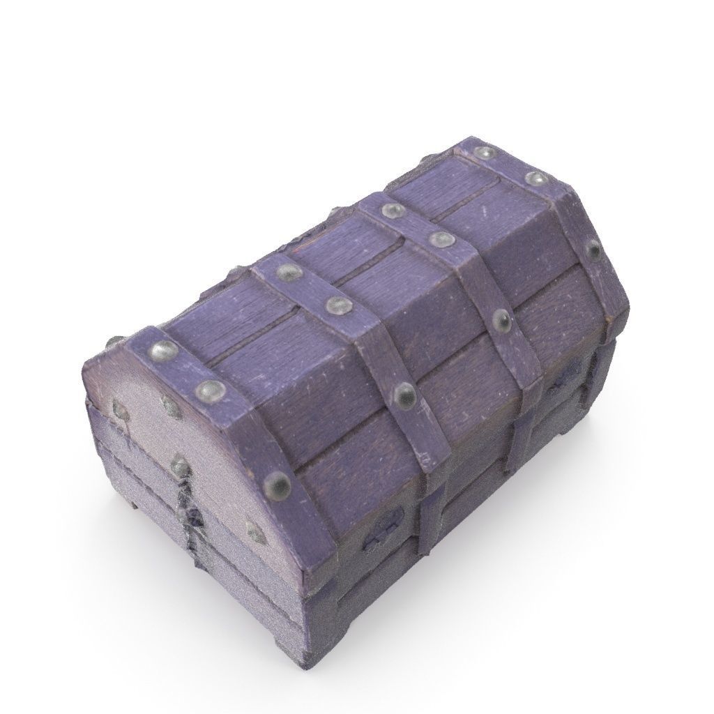 Chest 07 - Low and High Poly Low-poly 3D model_7