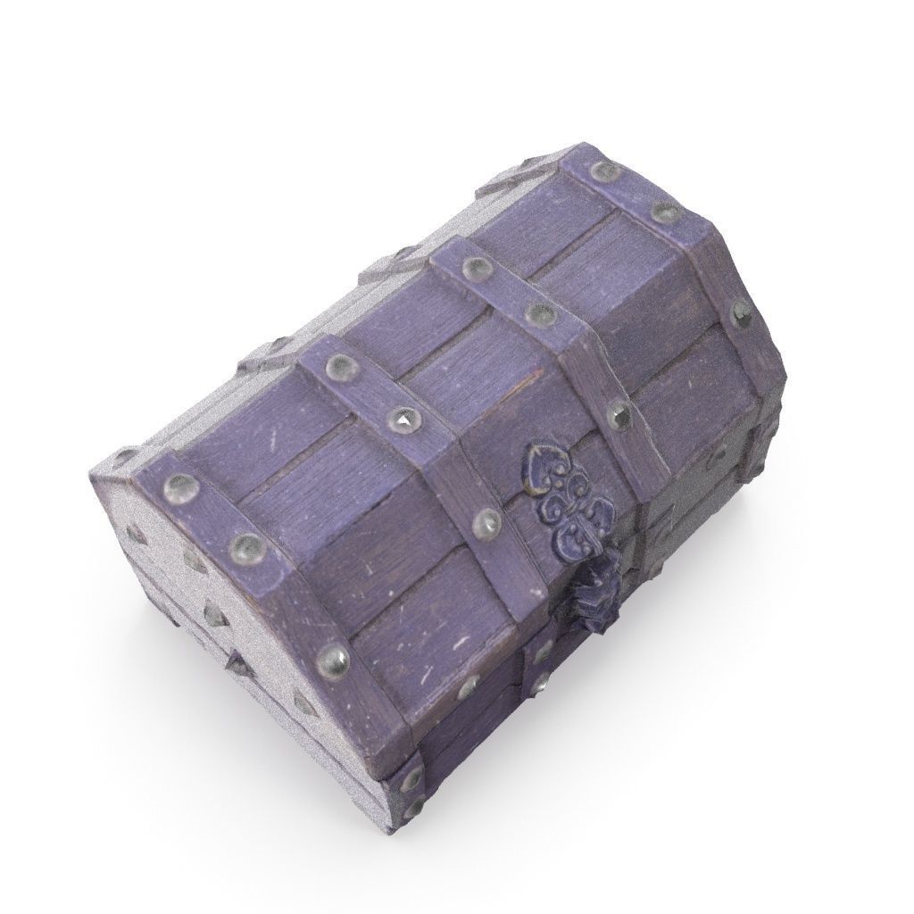 Chest 07 - Low and High Poly Low-poly 3D model_6