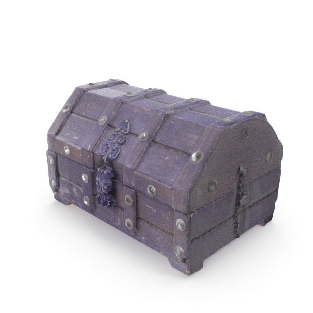 Chest 07 - Low and High Poly Low-poly 3D model_9