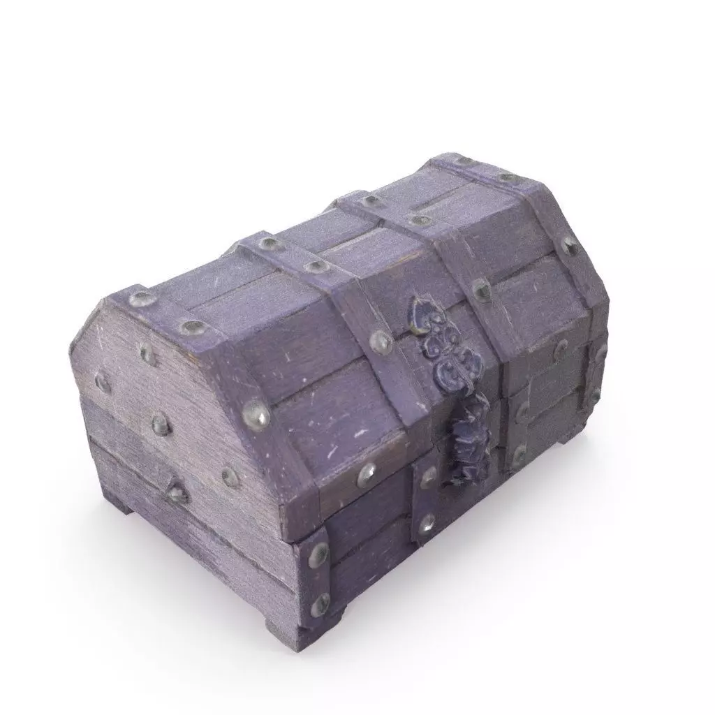 Chest 07 - Low and High Poly Low-poly 3D model_0