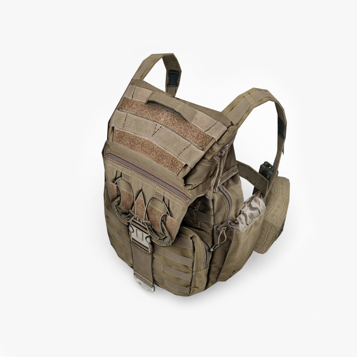 backpack military Low-poly 3D model_5