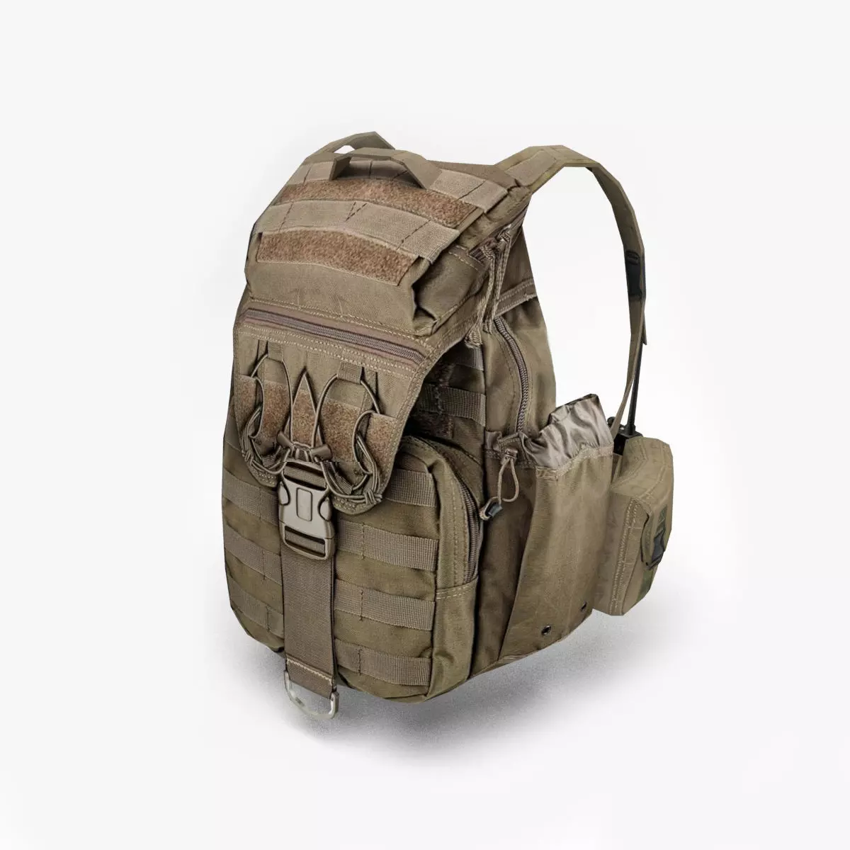 backpack military Low-poly 3D model_0