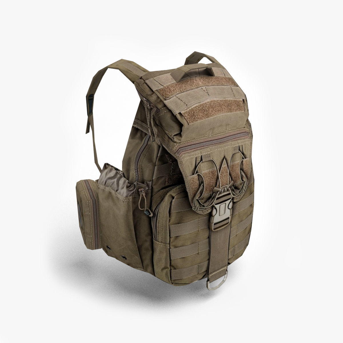 backpack military Low-poly 3D model_2