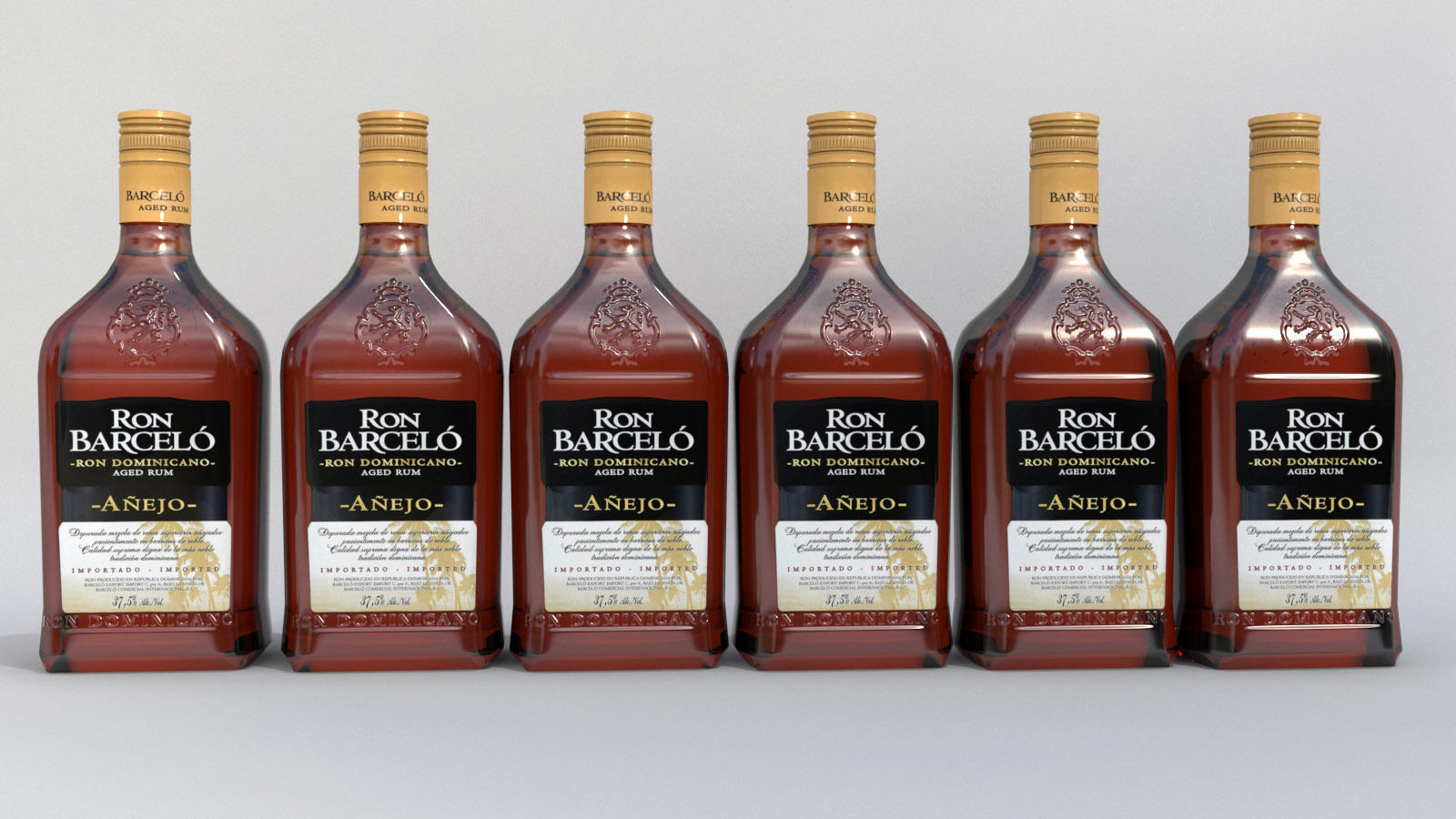 3D Barcelo alcohol Bottle Low-poly 3D model  Low-poly 3D model_5