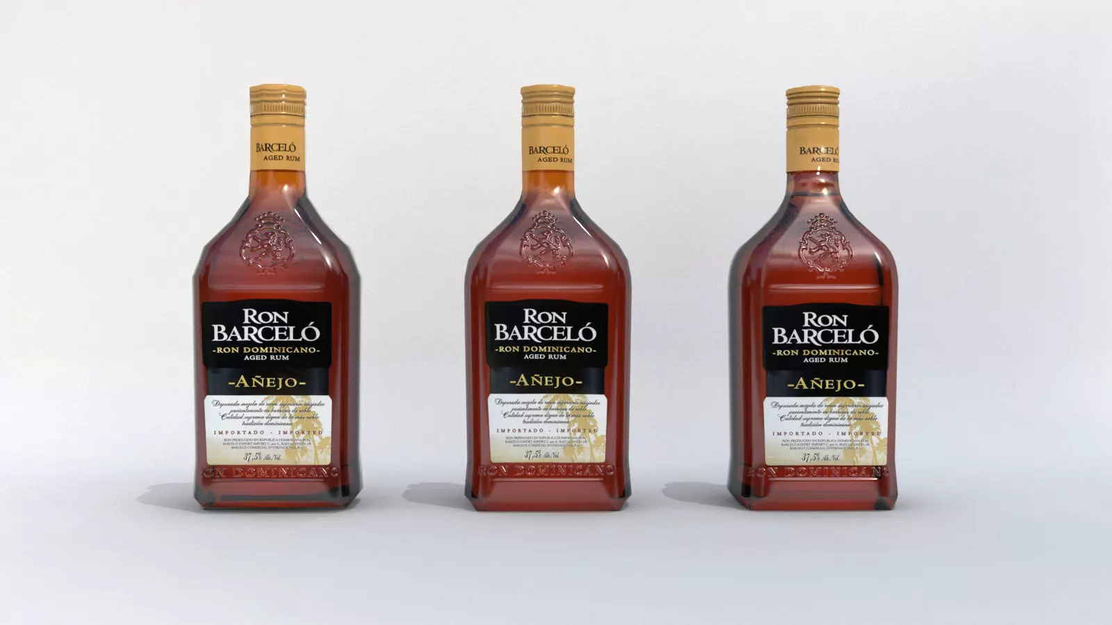 3D Barcelo alcohol Bottle Low-poly 3D model  Low-poly 3D model_0