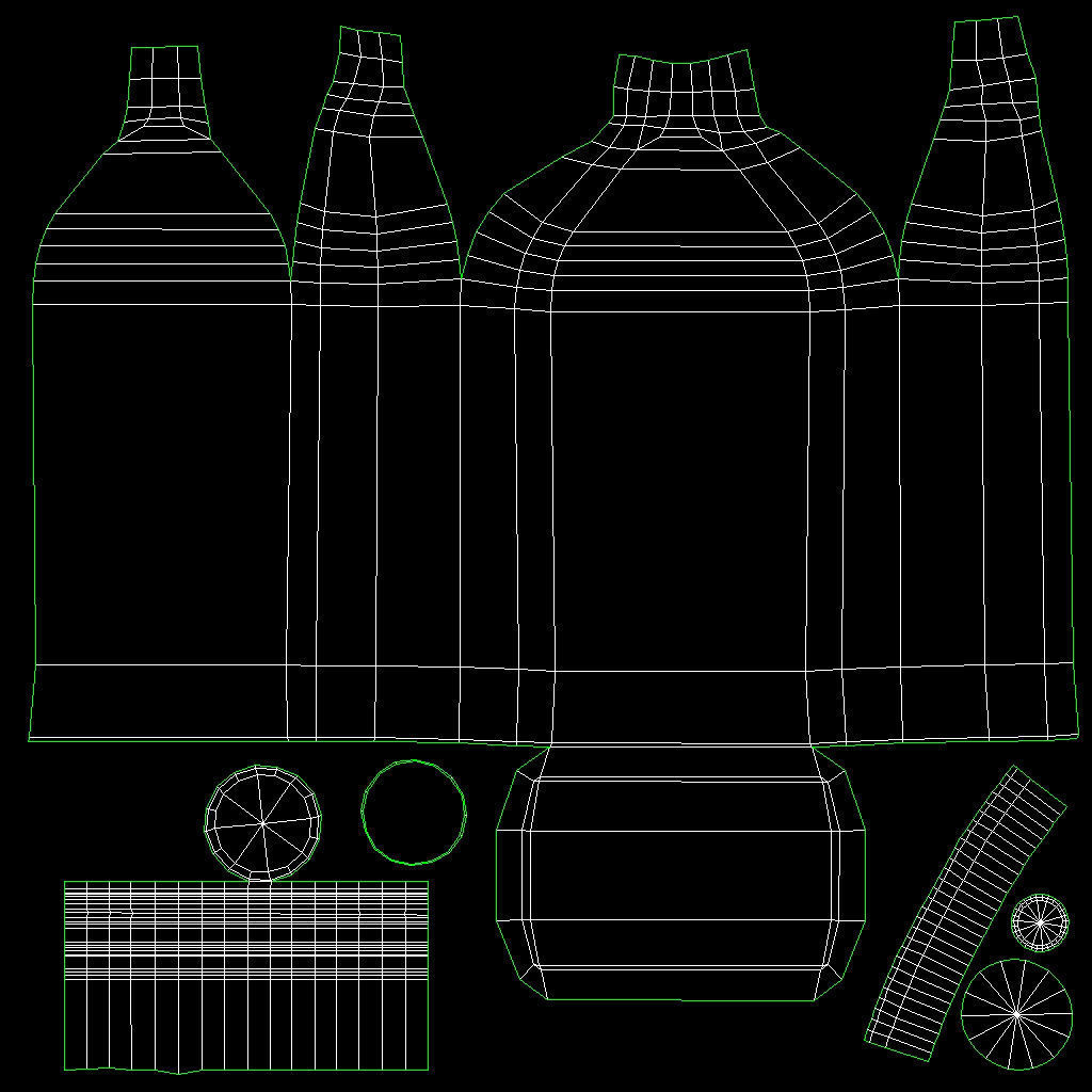 3D Barcelo alcohol Bottle Low-poly 3D model  Low-poly 3D model_8
