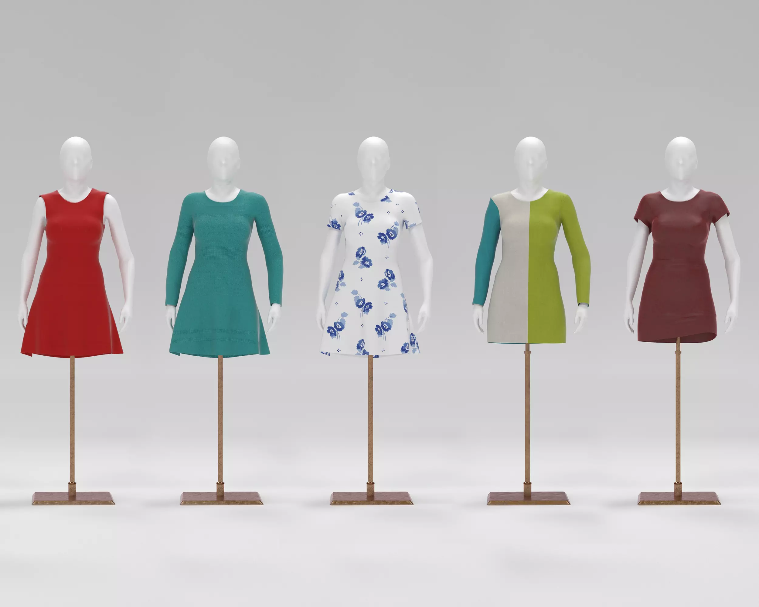 Women Mannequin Pack Low-poly 3D model