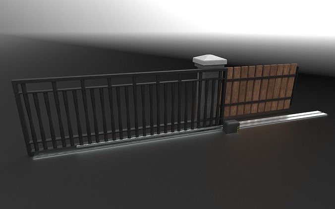 Sliding Gate Low-poly 3D model