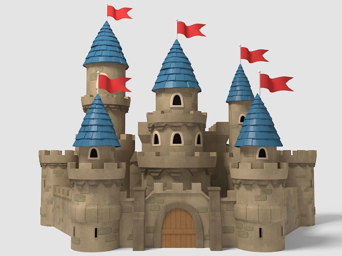 Castle Cartoon 3D model_1