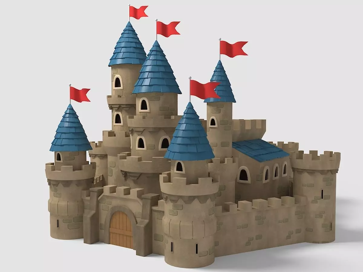 Castle Cartoon 3D model_0