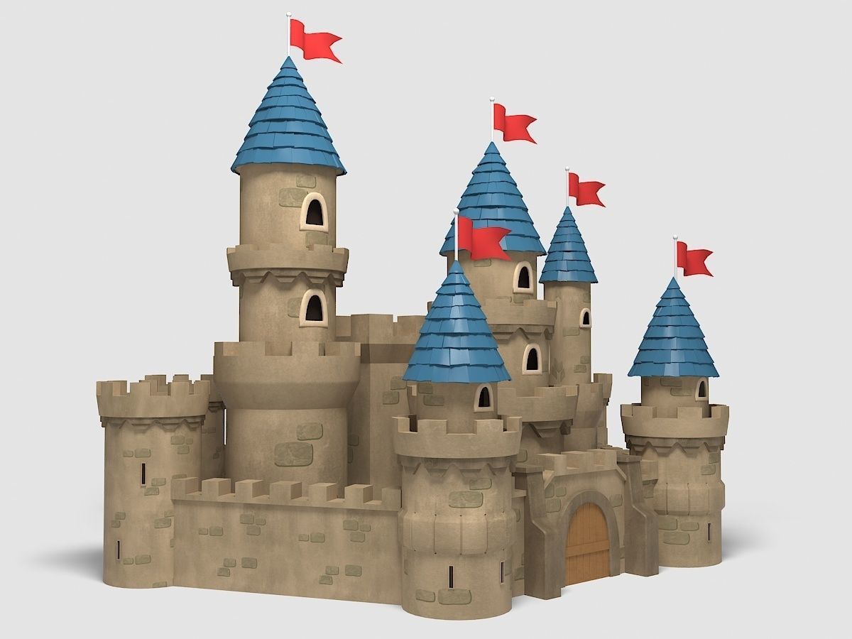 Castle Cartoon 3D model_2