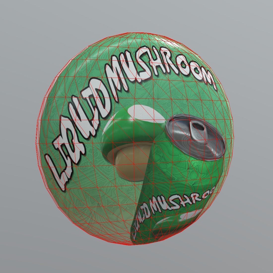 Button ball with logo Low-poly 3D model_5