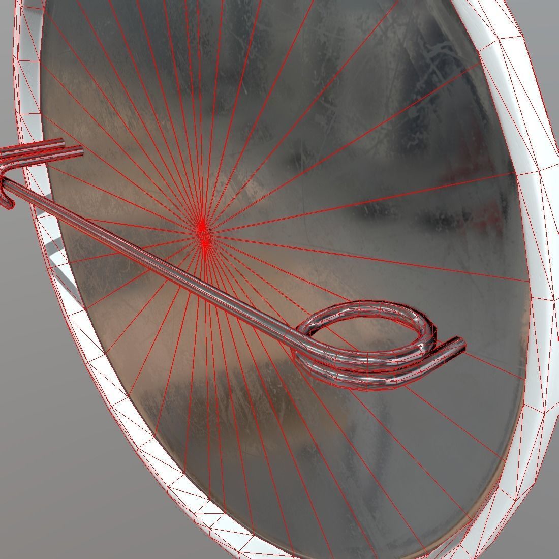 Button ball with logo Low-poly 3D model_13