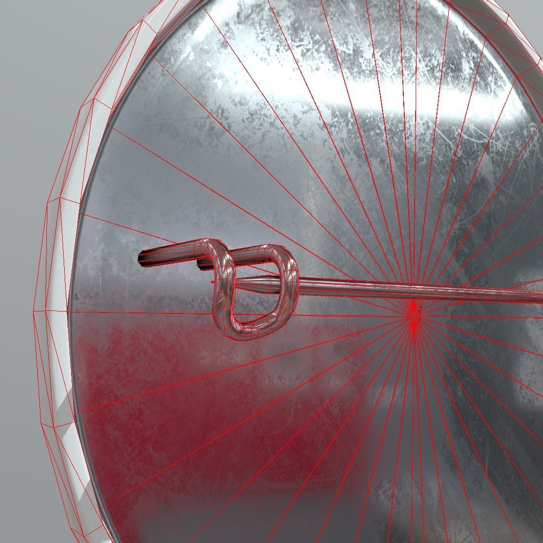 Button ball with logo Low-poly 3D model_11