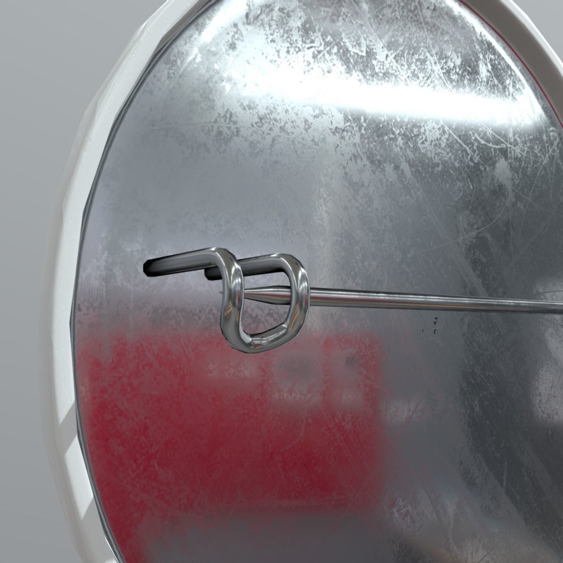 Button ball with logo Low-poly 3D model_10