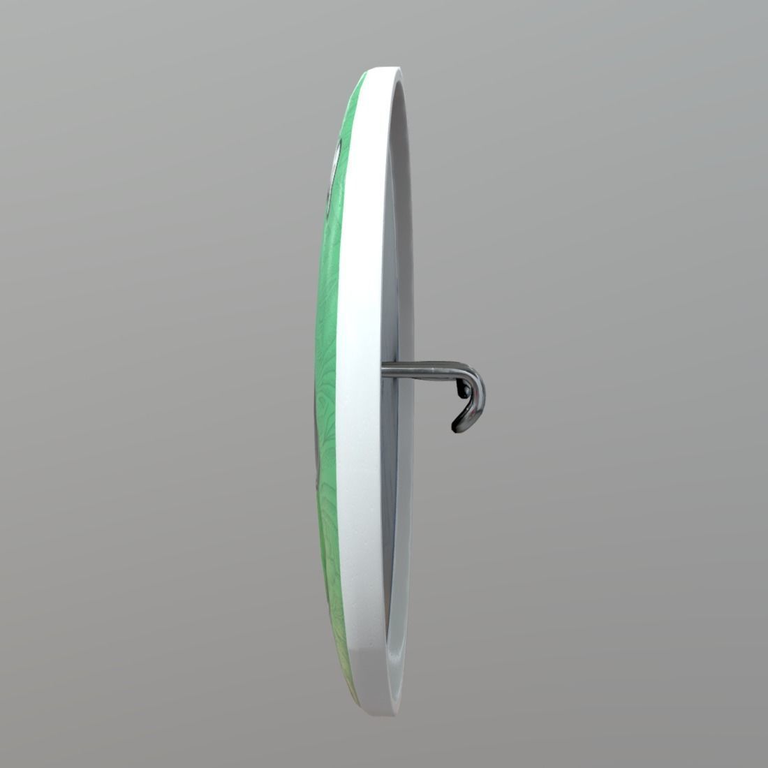 Button ball with logo Low-poly 3D model_8