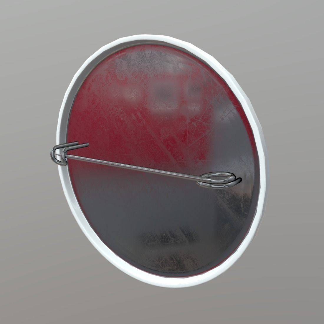 Button ball with logo Low-poly 3D model_2