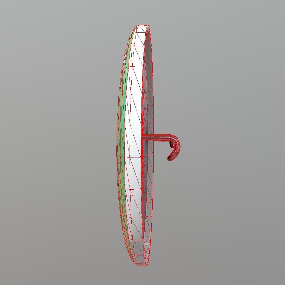 Button ball with logo Low-poly 3D model_9