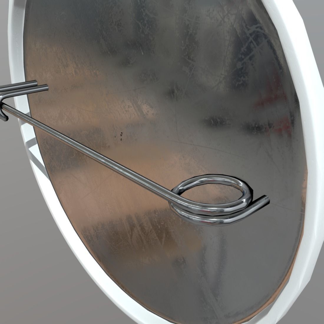 Button ball with logo Low-poly 3D model_12