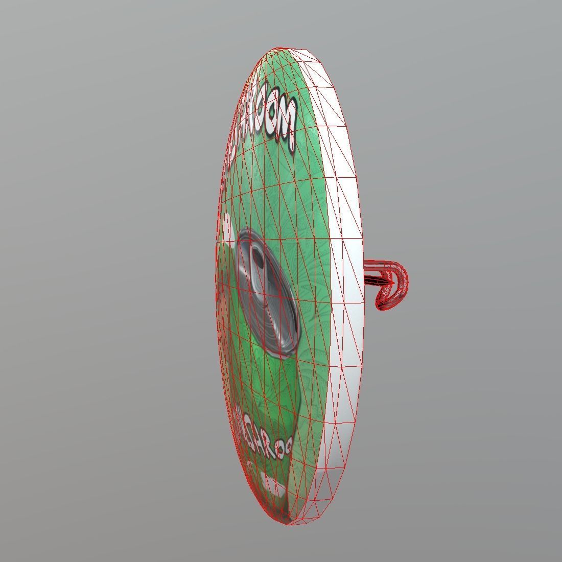 Button ball with logo Low-poly 3D model_7