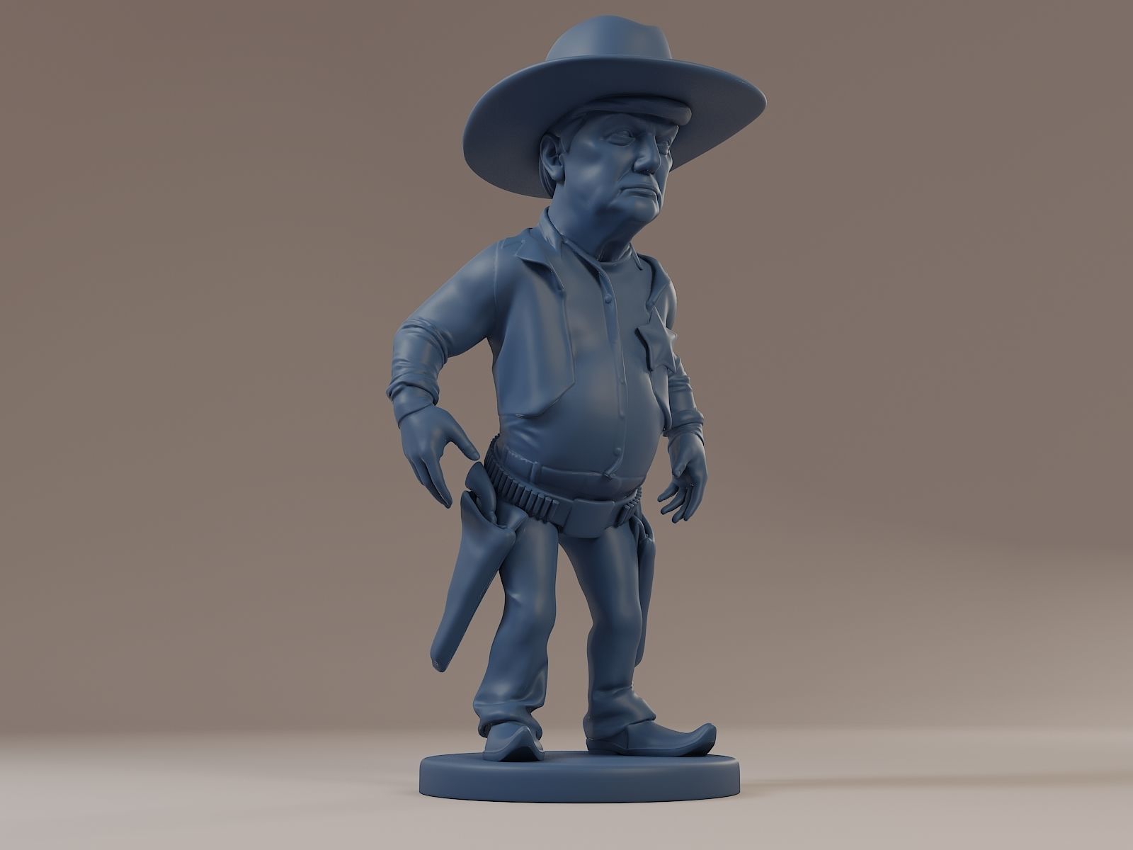 Donald Trump Cowboy 3D print model_11