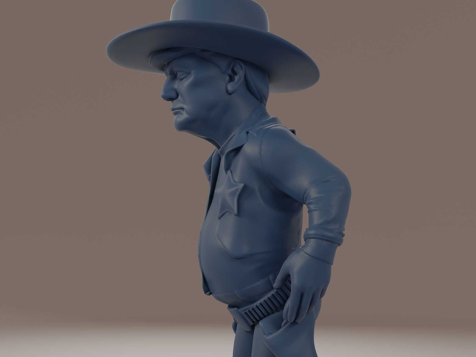 Donald Trump Cowboy 3D print model_15