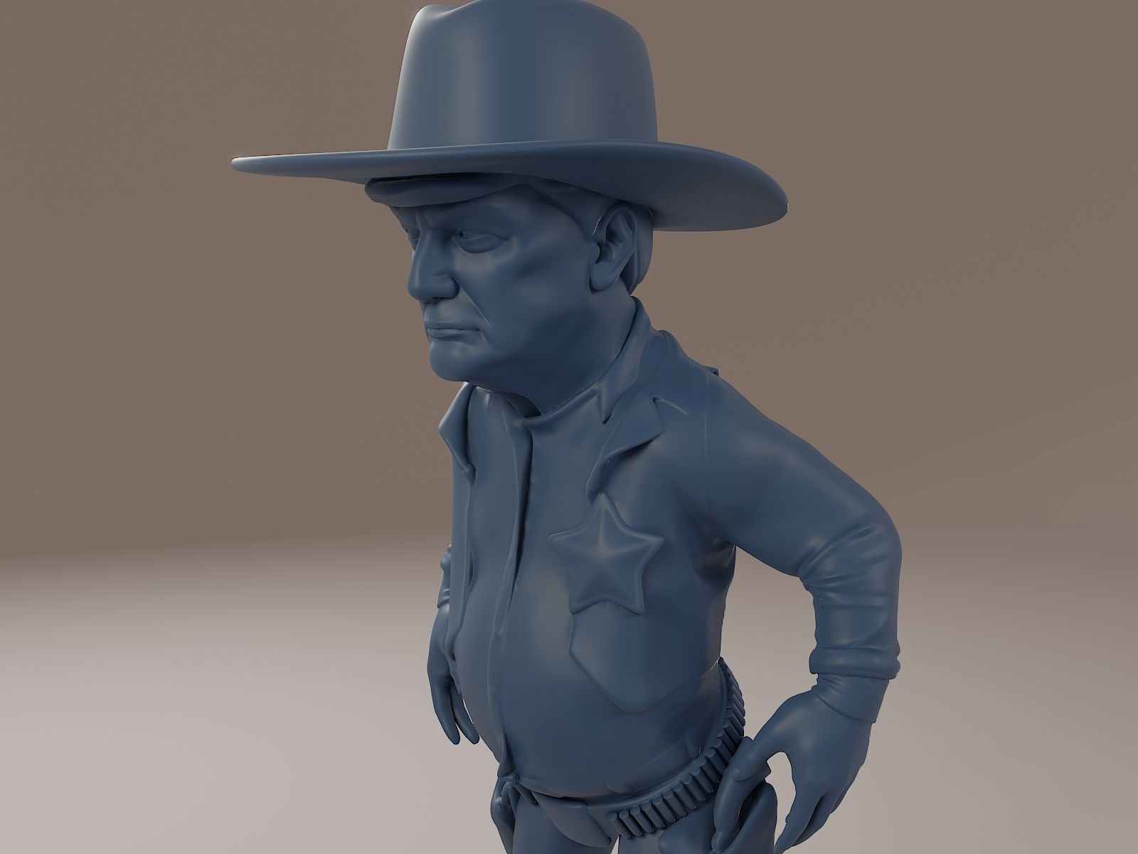 Donald Trump Cowboy 3D print model_16