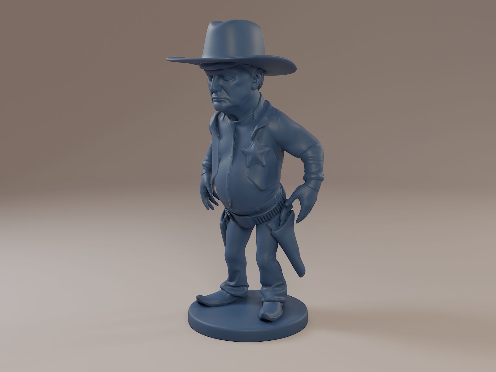 Donald Trump Cowboy 3D print model_1