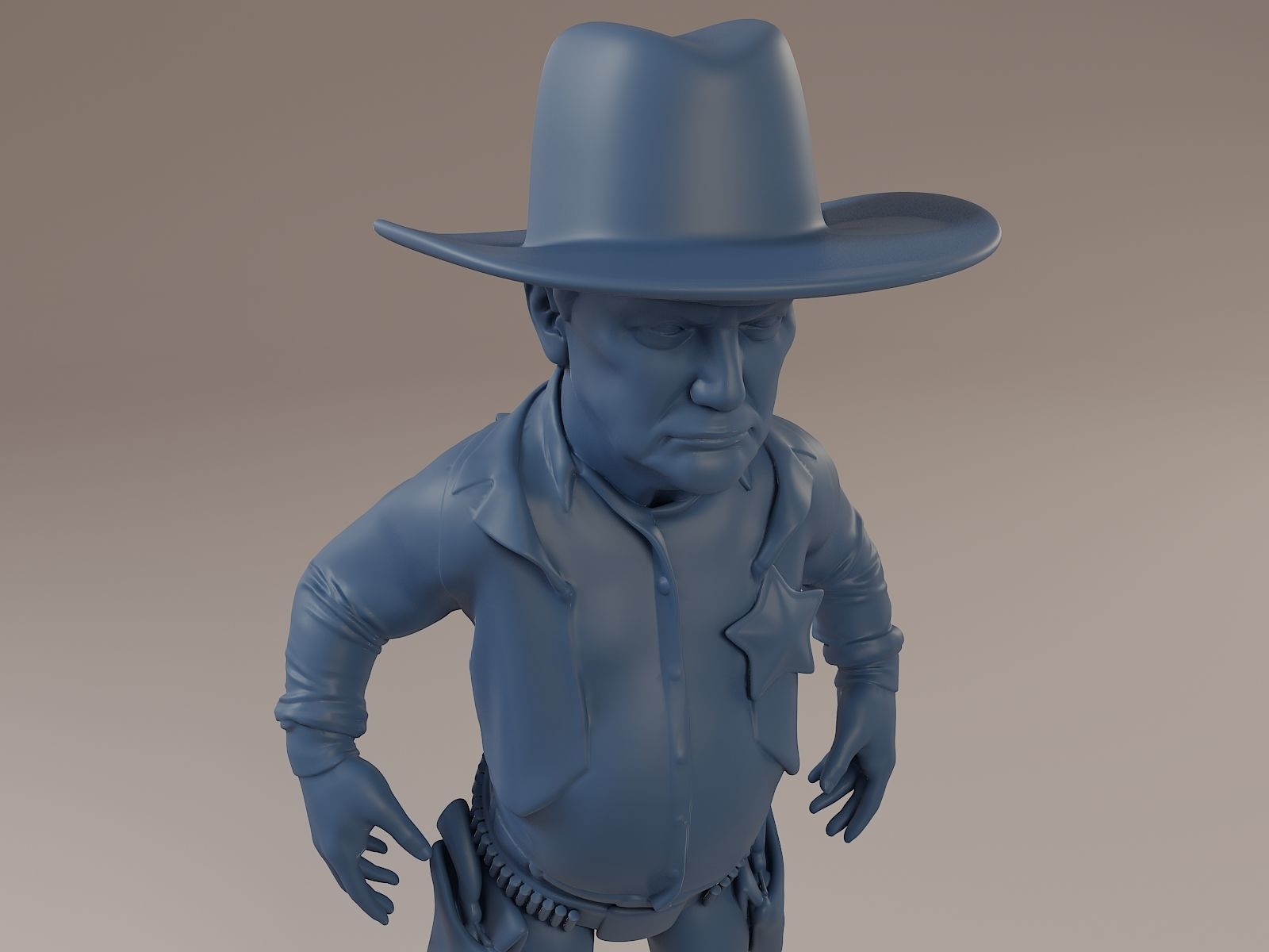 Donald Trump Cowboy 3D print model_17